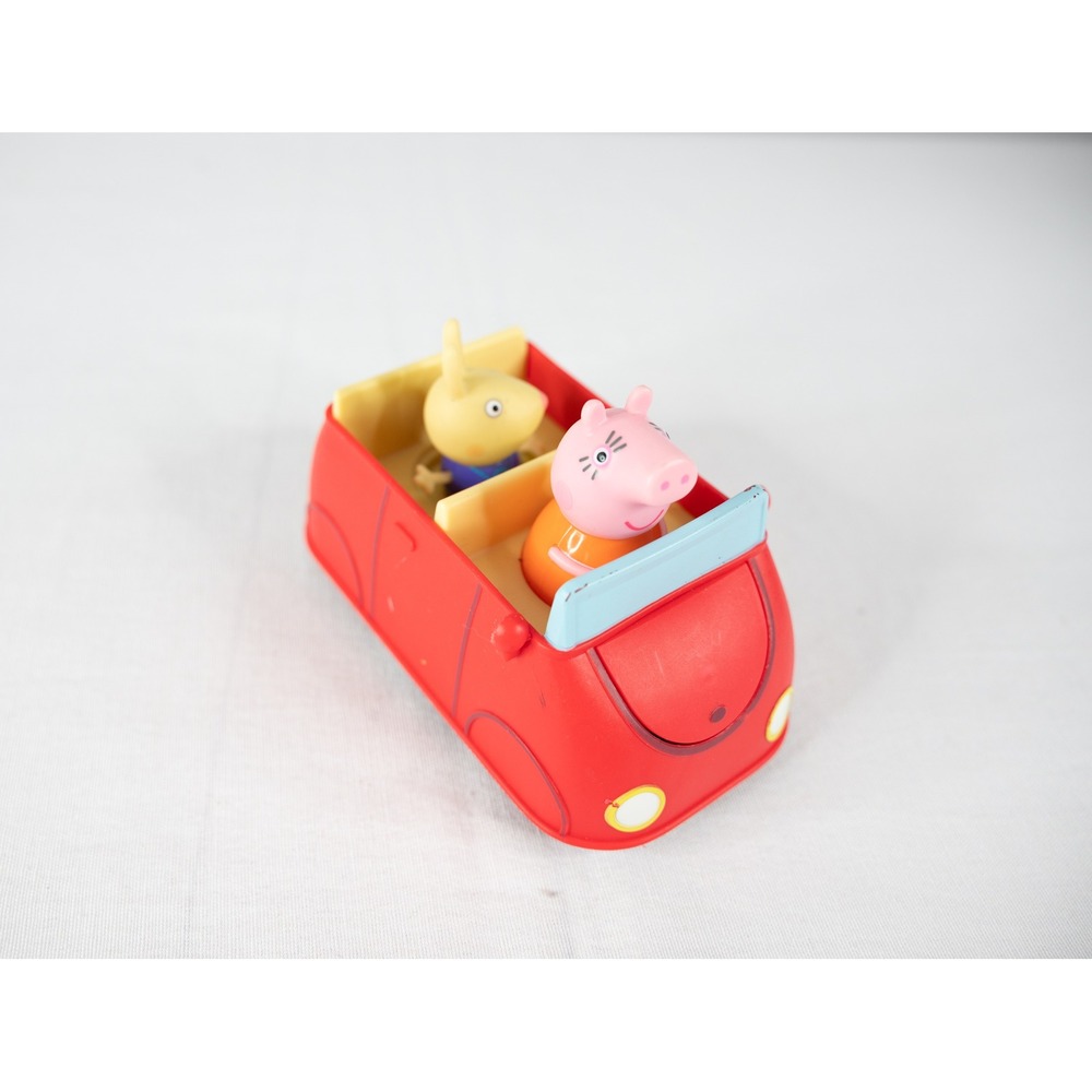 Peppa Pig All around Peppas Town Talking Red Car & Rebecca Rabbit works toy car